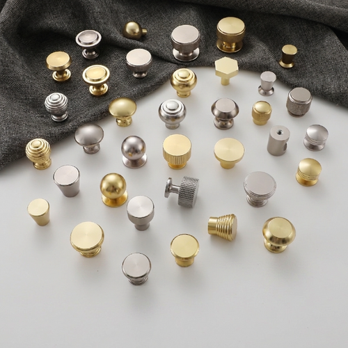 0.8 in Gold Round Cabinet and Drawer Knob